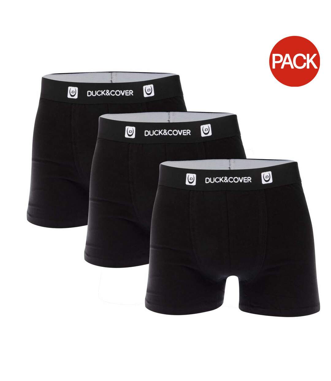 Pack of 3  Mens villani boxer shorts  black Duck and Cover-1