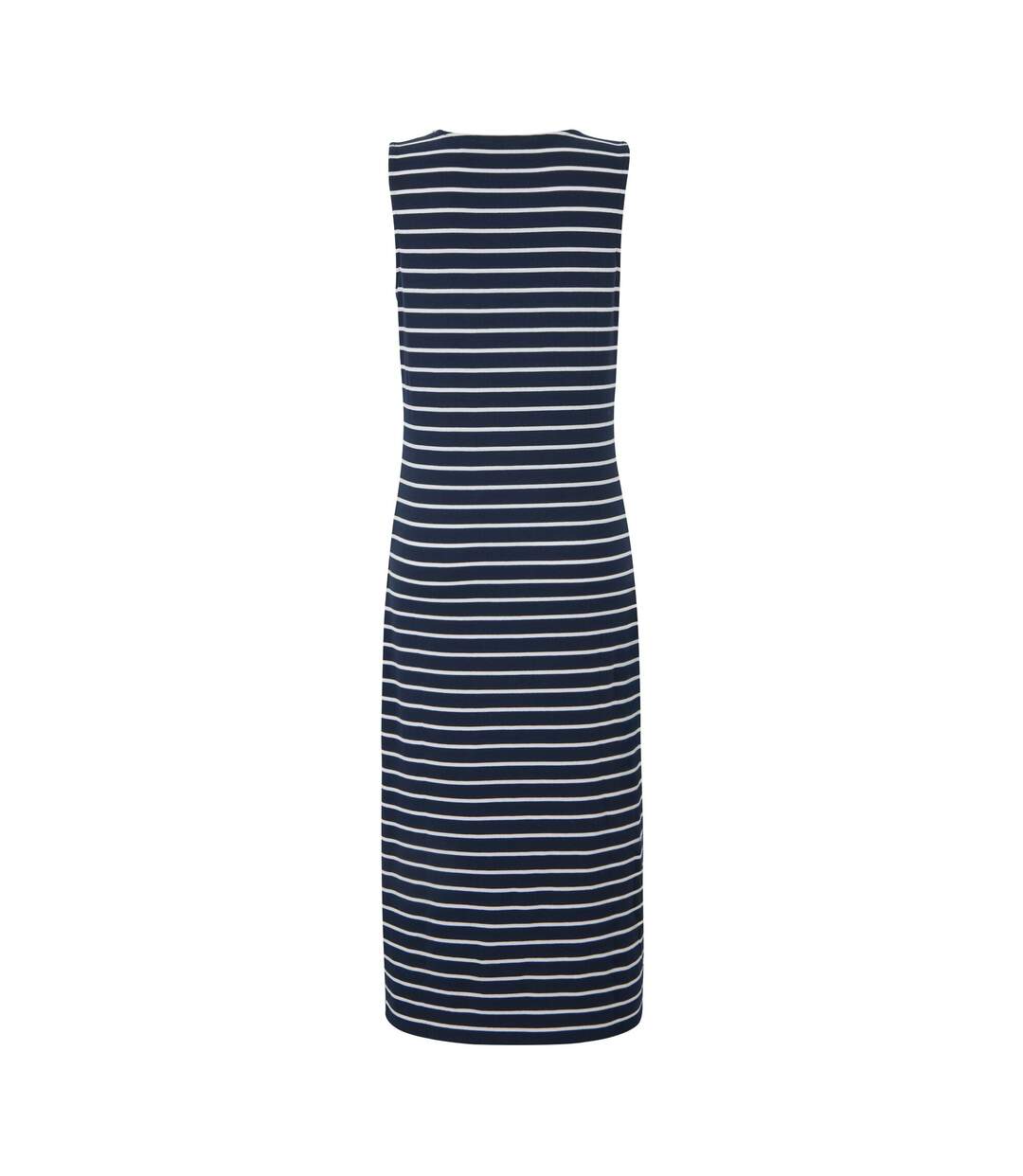 Robe Mi-longue Motif/style Rayures Contrastées Amorie Femme Bleu Marine Blanc Regatta-3