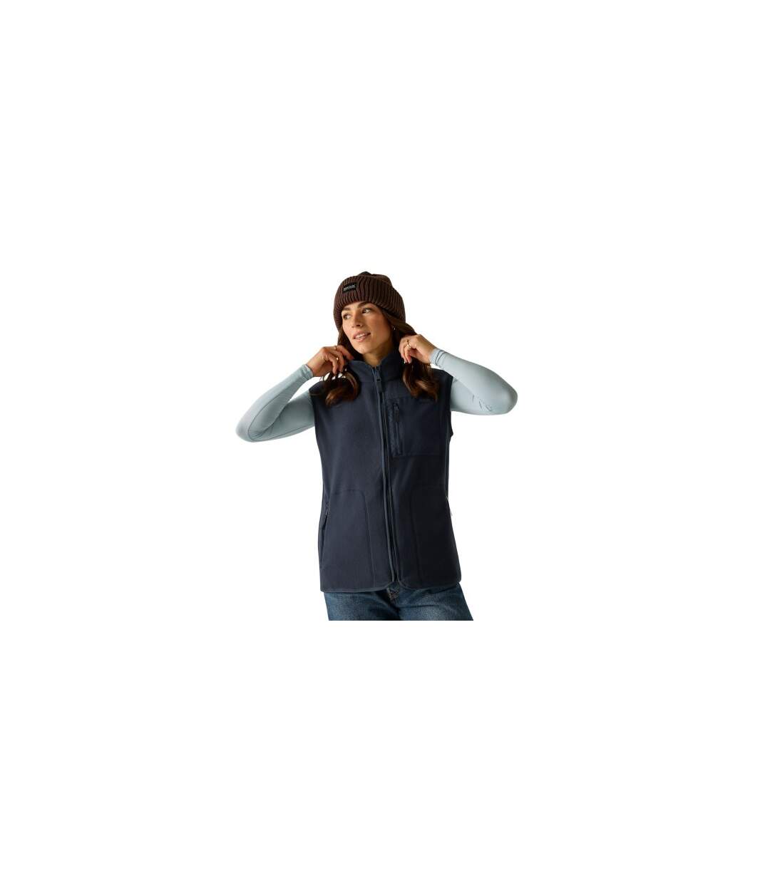 Womens/ladies Frankie Microfleece Body Warmer Navy Regatta-1