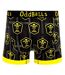OddBalls Mens Alternate Welsh Rugby Union Boxer Shorts (Black/Yellow) - UTOB190