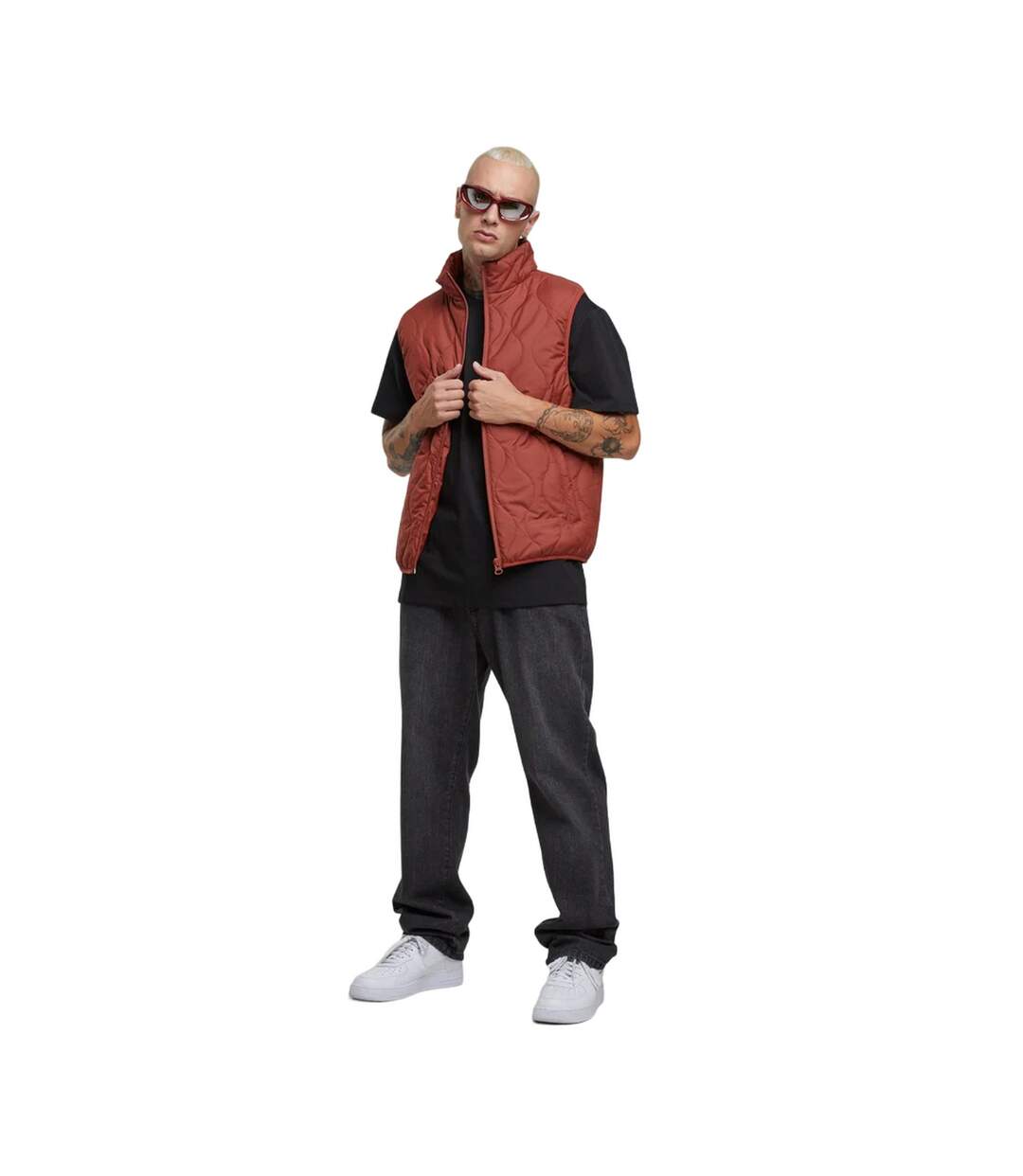 Doudoune Sans Manches Homme Rouille Foncée Urban Classics-1