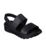 Womens/ladies Arch Fit Flat Sandals Black Skechers-1