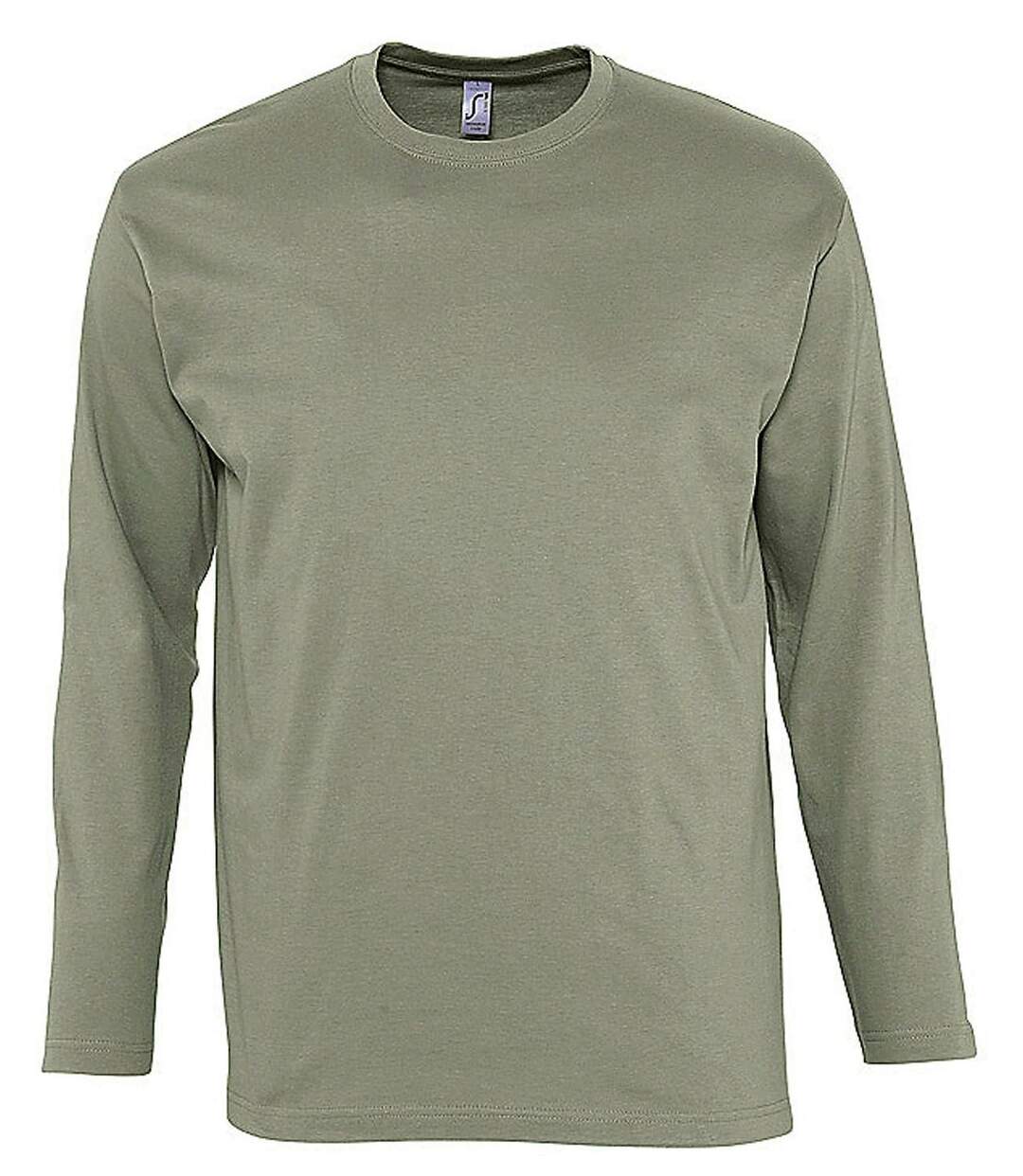 T-shirt manches longues HOMME - 11420 - vert kaki-1