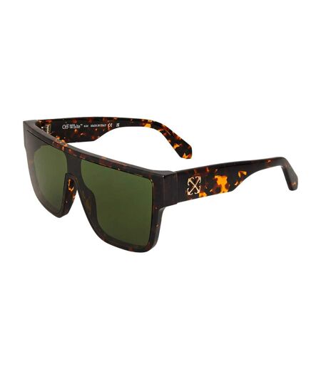 Lunettes De Soleil Motif/style Carapace De Tortue Femme Taille Unique Marron Sombre Vert Off-White