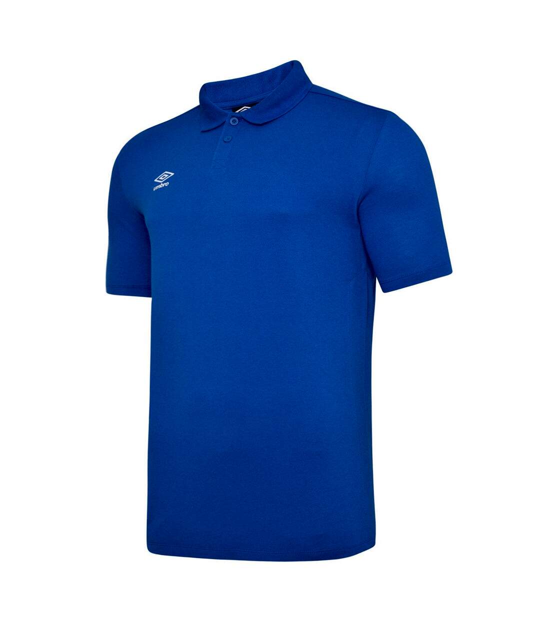 Mens Essential Polo Shirt Emerald White Umbro-2