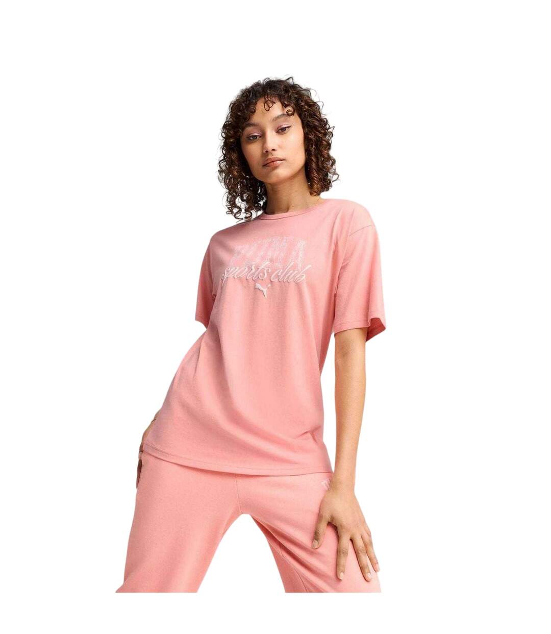 T-shirt Motif/style Logo Femme Rose Puma-4