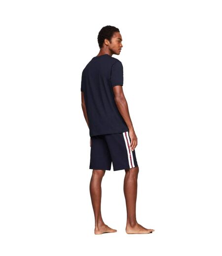 Mens Stripe Logo T-shirt Blue Tommy Hilfiger