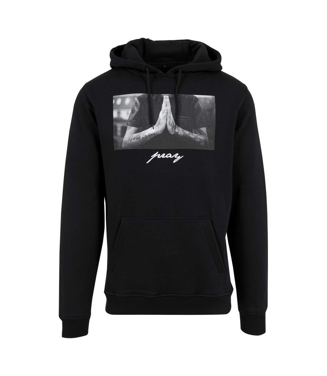 Sweat À Capuche Pray Homme Noir Mister Tee-1