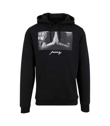 Sweat À Capuche Pray Homme Noir Mister Tee