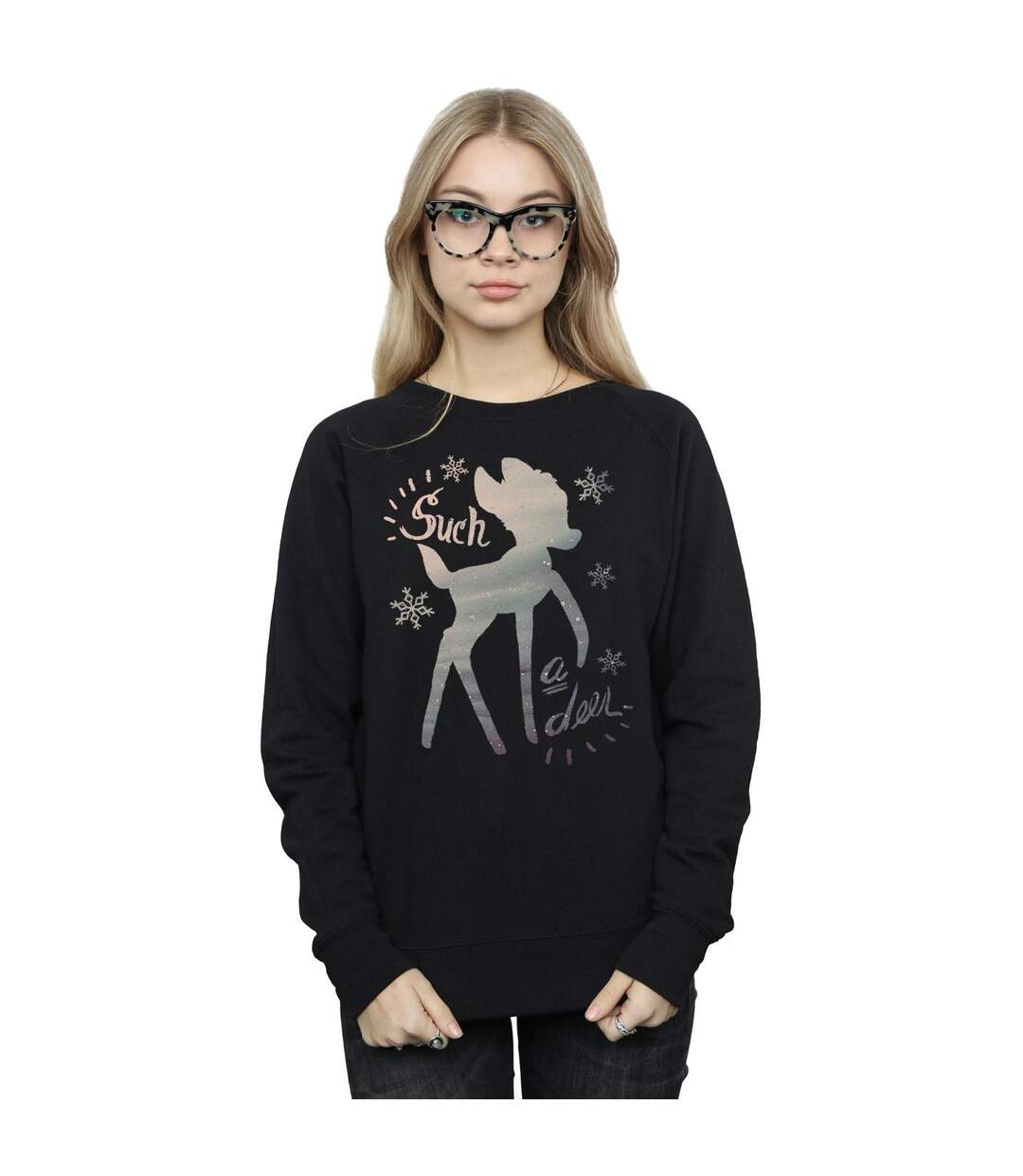 Disney Sweatshirt Femmes/Dames Bambi Winter Deer (Noir) - UTBI3923-2