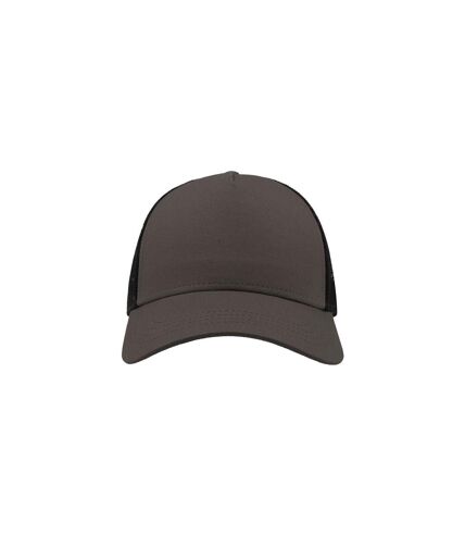 Casquette style trucker rapper mixte gris foncé / noir Atlantis