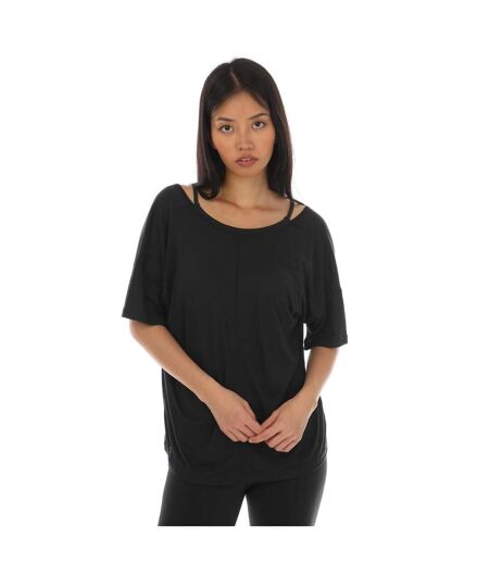 T-shirt yoga studio femme noir Adidas