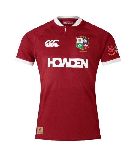Mens 2025 British & Irish Lions Rugby Jersey Red Dahlia Canterbury