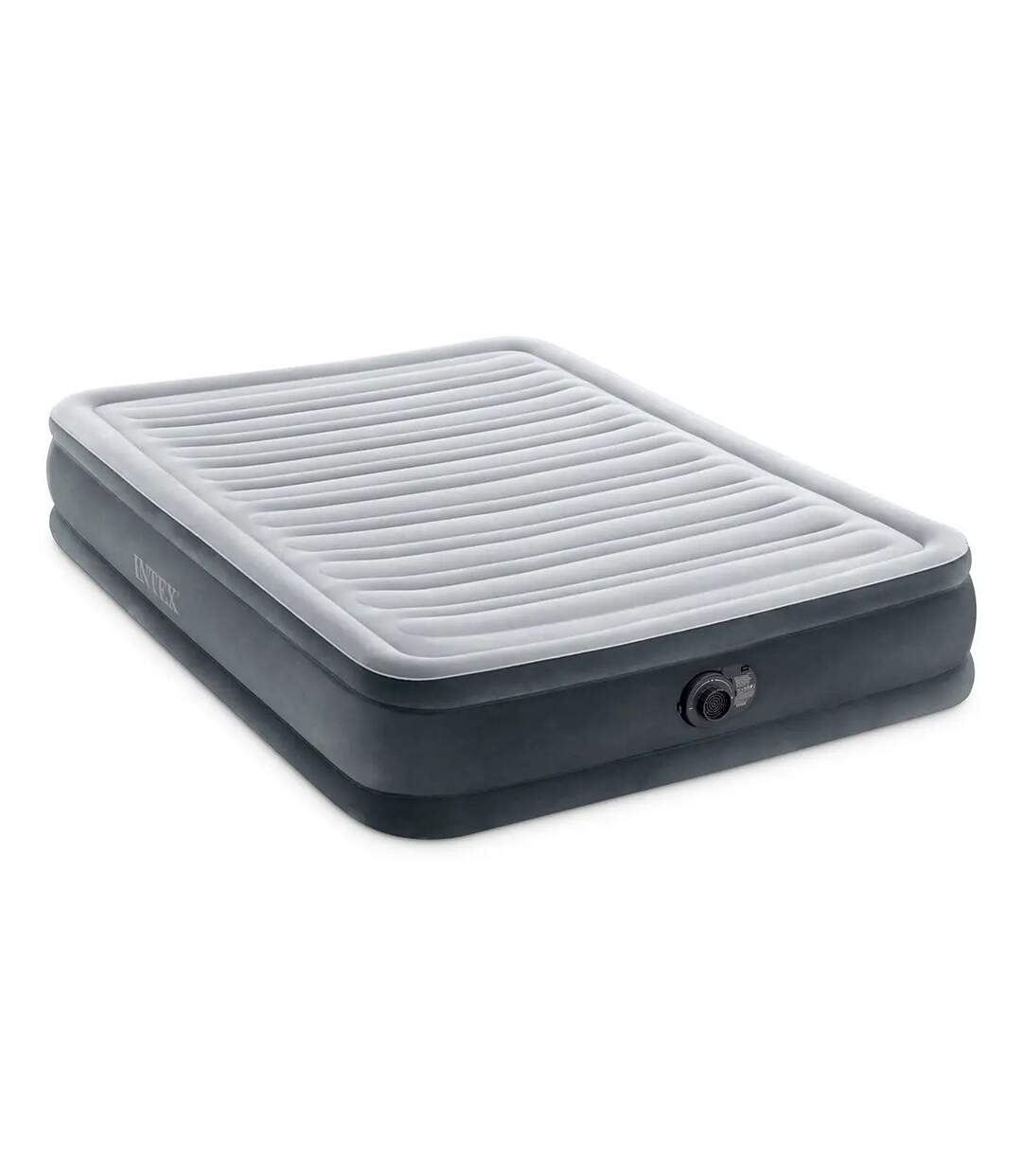 Matelas Gonflable Électrique 2 Places Confort 191cm Gris Clair-1