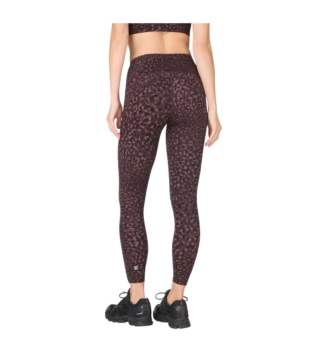 Legging 7/8 Motif/style Imprimé Léopard Power Femme Marron Sweaty Betty-3