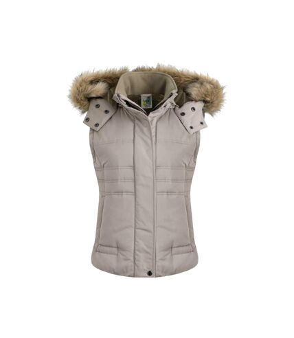 Womens/ladies sabine arctic padded vest sand dune Weird Fish