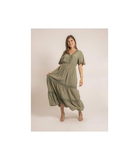 Robe longue avec broderies IREANE - Dona X Lisa
