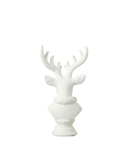 Tête de Cerf en Résine Courchevel 38cm Blanc