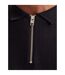 Mens Emil Knitted Quarter Zip Polo Shirt Black Jack And Jones-4