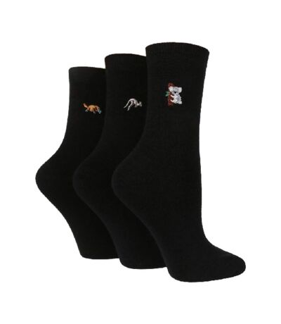 Wild Feet - 3 Paires Fantaisie Chaussettes Femme | Chaussettes Coton Rigolotes