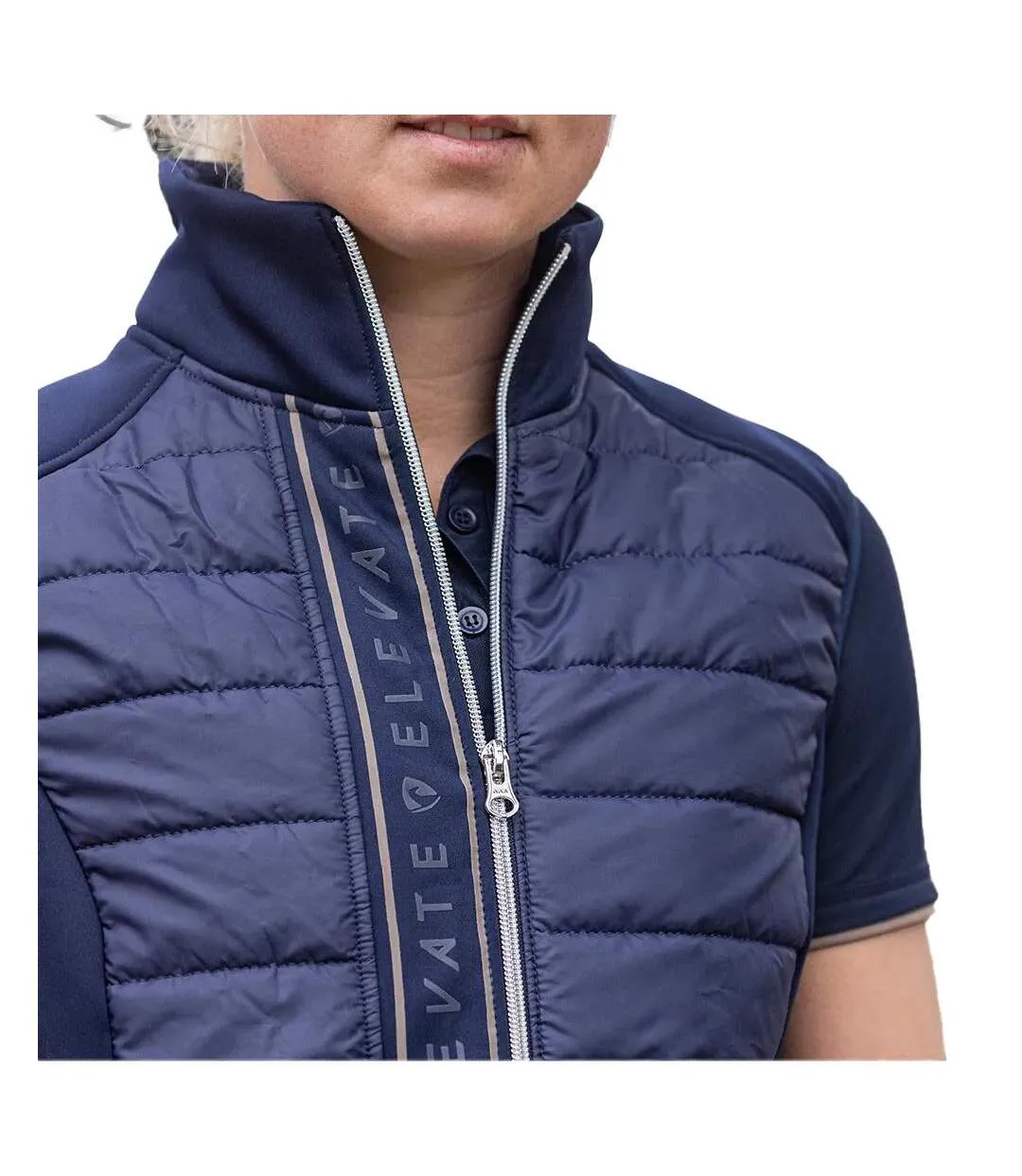Veste Sans Manches Elevate Allure Femme Bleu Marine Gris Acier Gris Hy-3