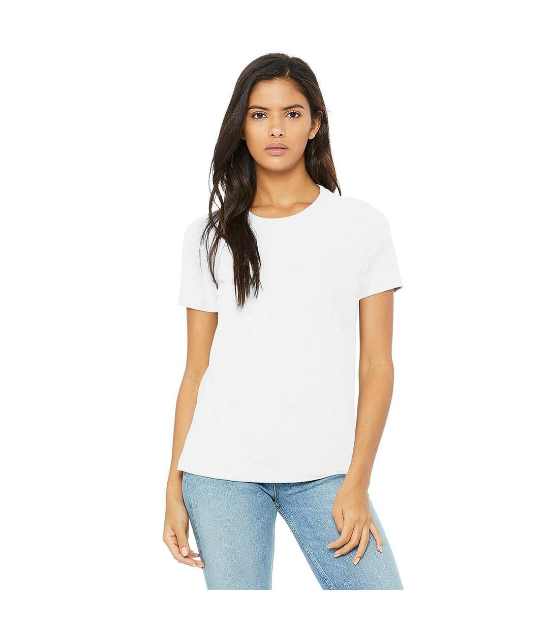 Womens/ladies Jersey Short-sleeved T-shirt White Bella + Canvas-1