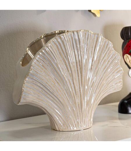 Vase en Céramique Perly 35cm Blanc