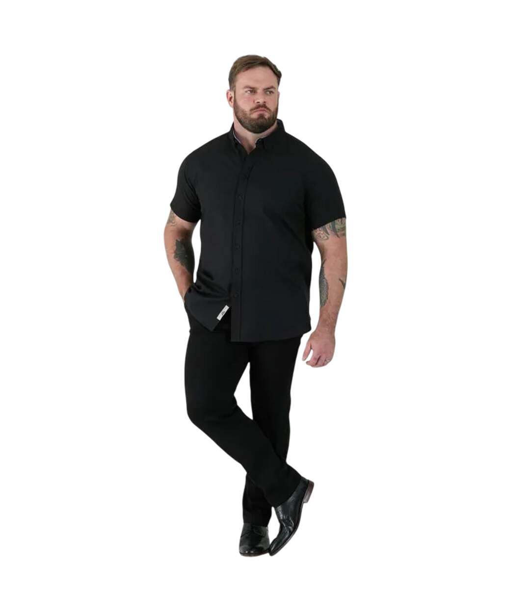 Chemise Manches Courtes James Homme Noir Duke-4