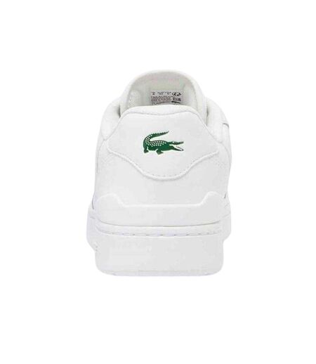 Mens T-clip Leather Flat Trainers White Lacoste