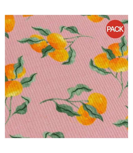 Pack of 4  Oranges placemat  one size pink Furn