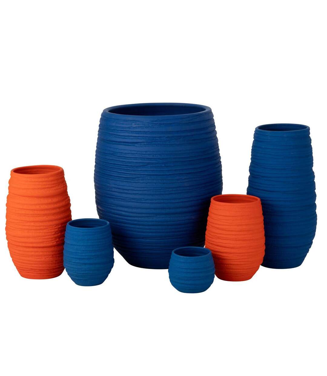 Vase en Céramique Fiesta 55cm Bleu-3