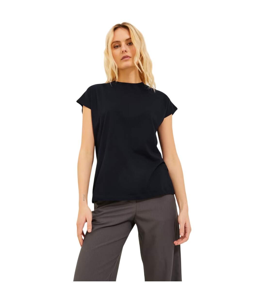 T-shirt Sans Manches Motif/style Uni Femme Noir JJXX-3