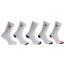 Mens Assorted Emblem Sport Socks (5 Pairs) (White) - UTMB529