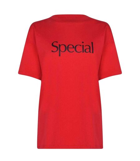 Womens/ladies Special T-shirt Red More Joy