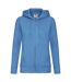 Fruit Of The Loom Ladies Lady-Fit Hooded Sweatshirt Jacket (Azure Blue) - UTBC1372