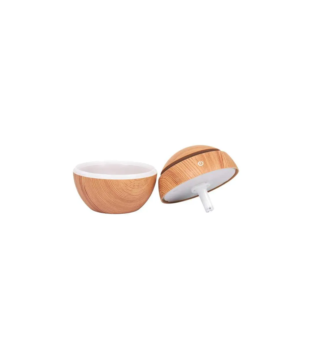 Diffuseur de Parfum Effet Bois Sphère  10cm Marron-4