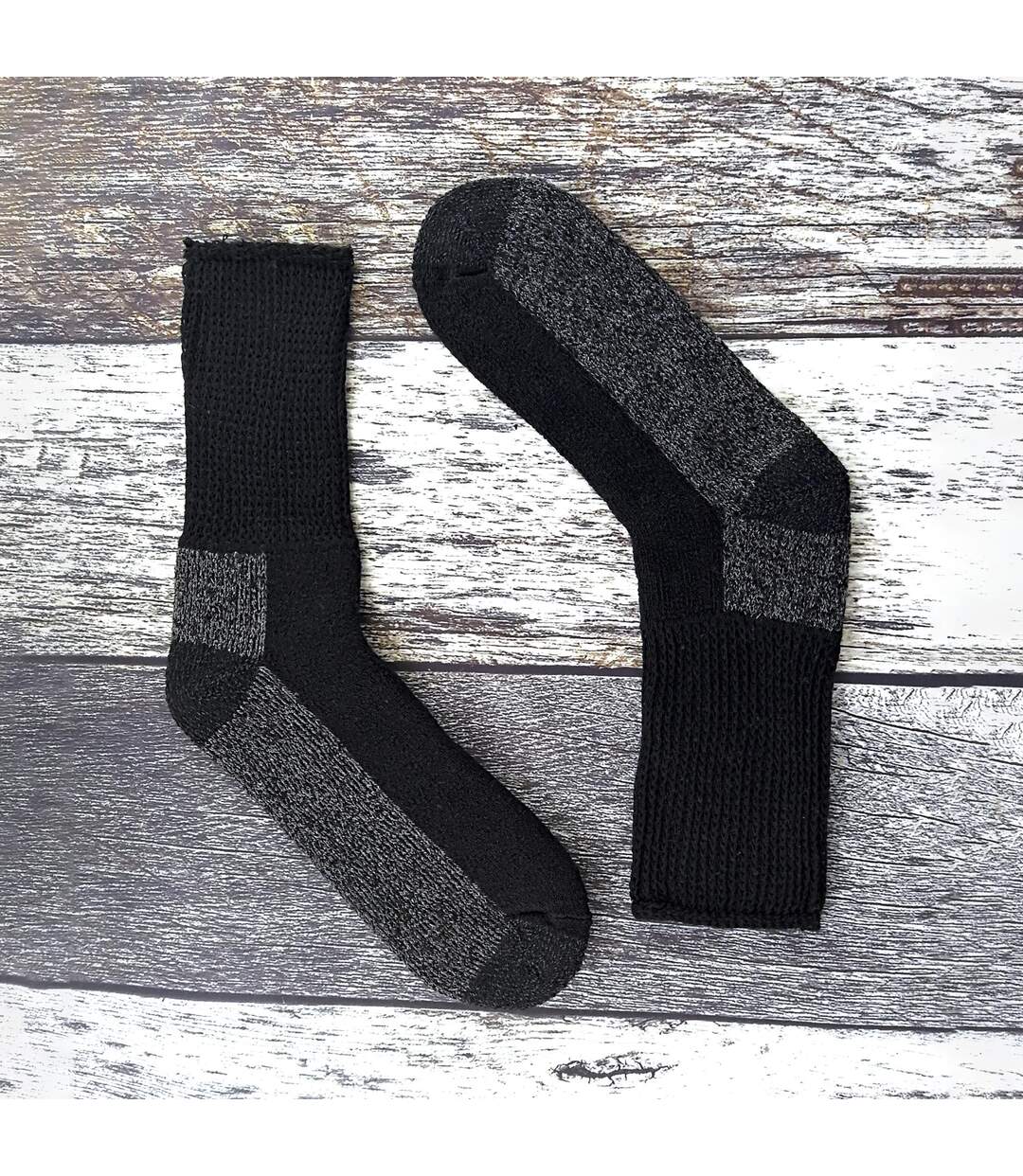 3 Pack Mens Extra Wide Loose Top Cushioned Cotton Diabetic Work Socks-3