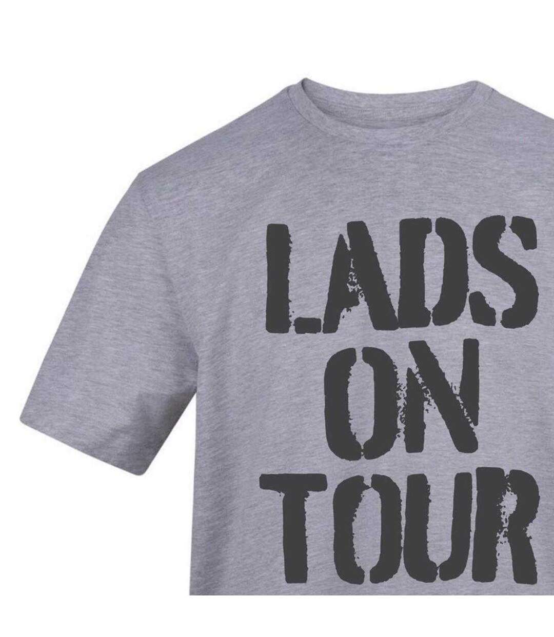 Unisex Adult Lads On Tour T-shirt Grey AWD-3