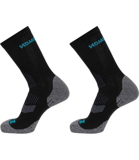 Lot De 2  Chaussettes Femme Noir Gris Salomon