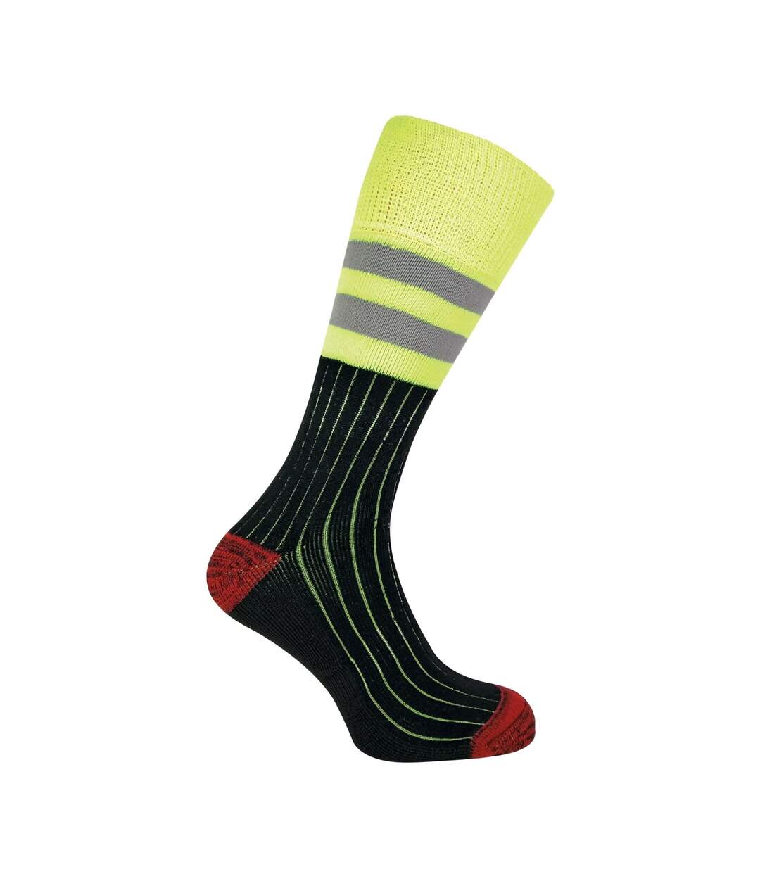 3 Pack Mens Heavy Duty Cotton Hi Viz Work Socks-2