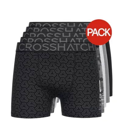 Boxers Buzzard Homme Gris Marl Noir Crosshatch