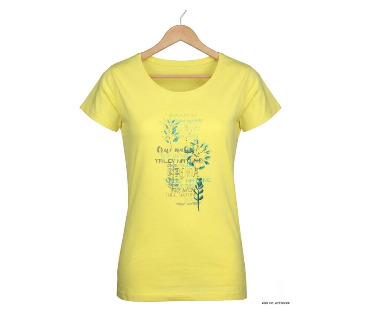 Tee-shirt Mayflower Dojo1 en coton jaune : l'éclat de la nature et son motif Herbier-2