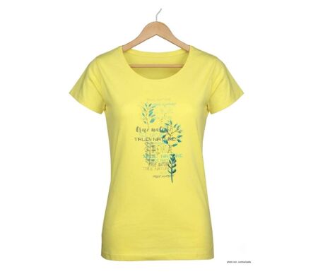 Tee-shirt Mayflower Dojo1 en coton jaune : l'éclat de la nature et son motif Herbier