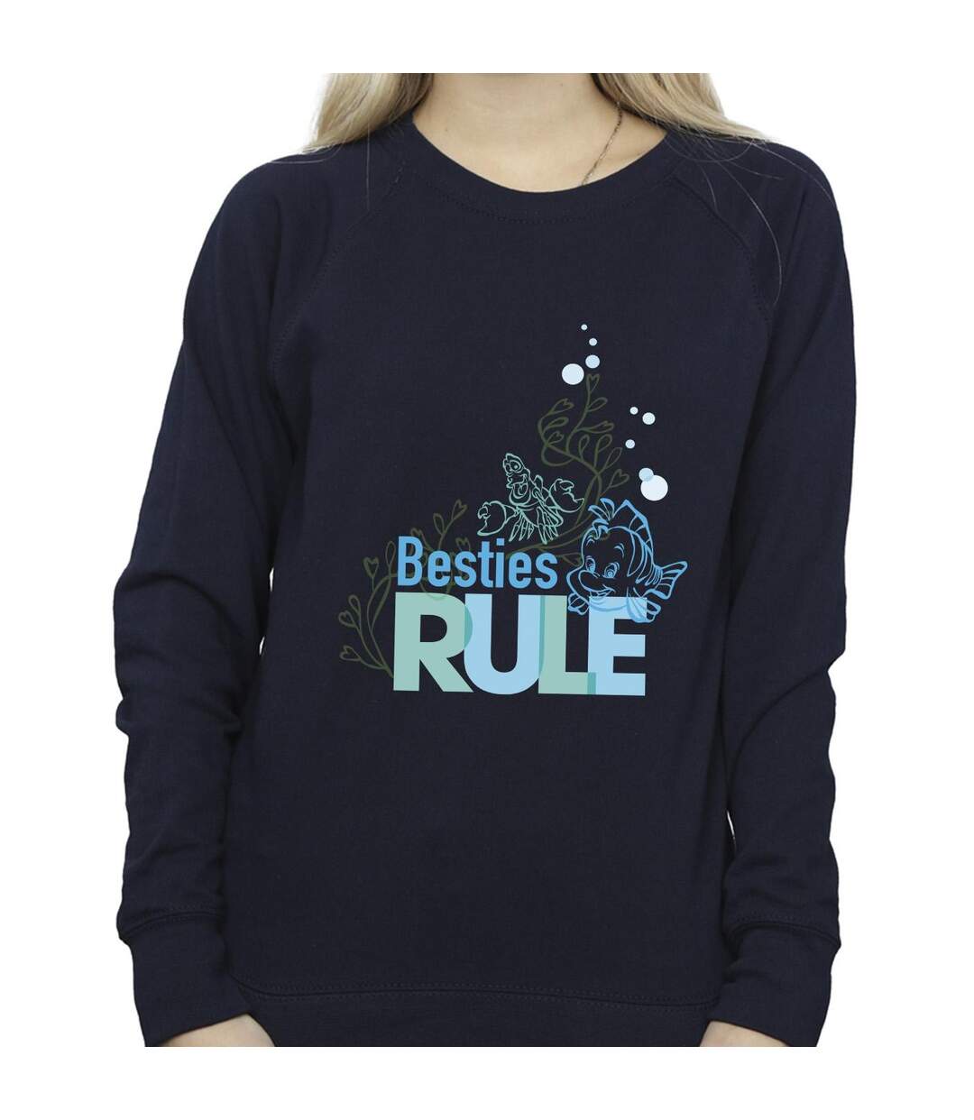 Disney Sweat Womens/Ladies The Little Mermaid Besties Sweatshirt (Bleu marine) - UTBI23414-3