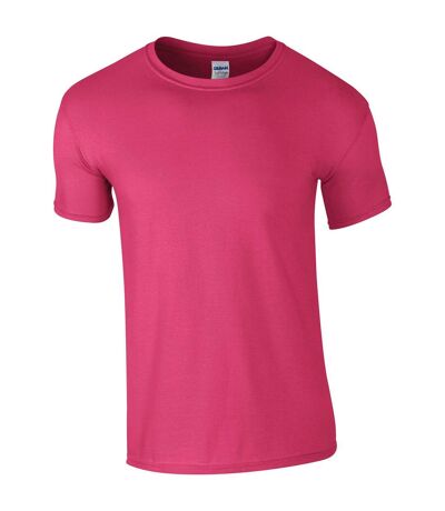 Mens softstyle ringspun t-shirt heliconia Gildan