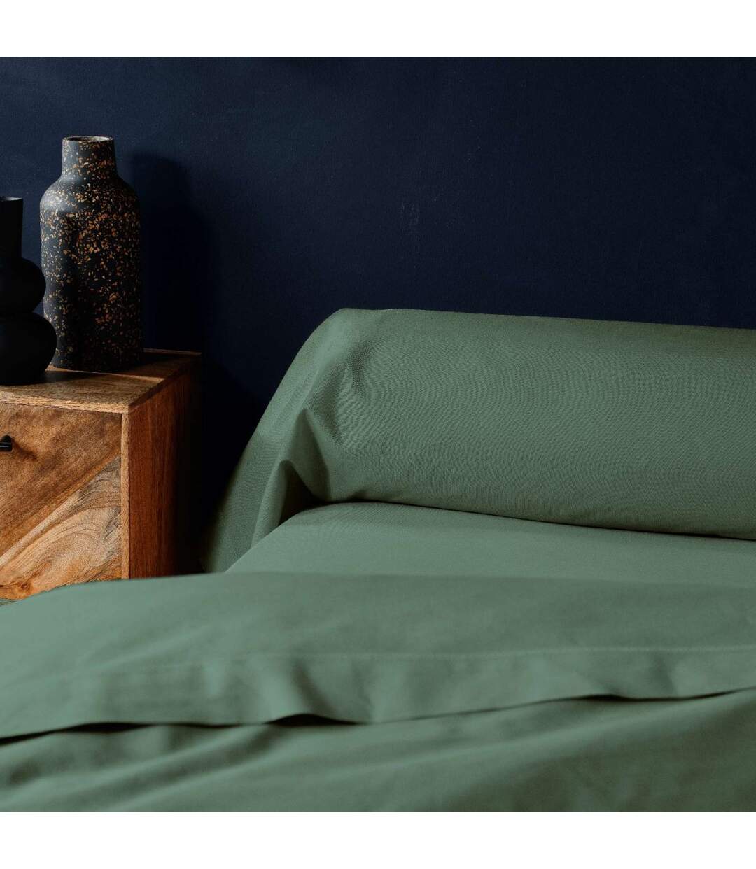 Taie de Traversin Lina 85x185cm Vert Cèdre-2