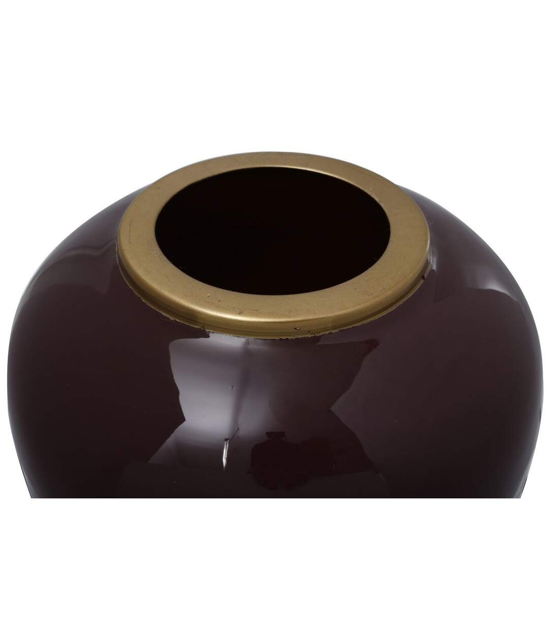 Vase Rond Déco Somyu 48cm Bordeaux & Or-2