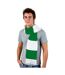 Result Mens Heavy Knit Thermal Winter Scarf (White/Kelly Green) (One Size)