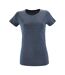 T-shirt Regent Femme Bleu Denim Chiné SOLS-1
