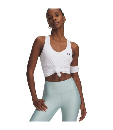 Débardeur Sans Manches Tech Femme Blanc Noir Under Armour